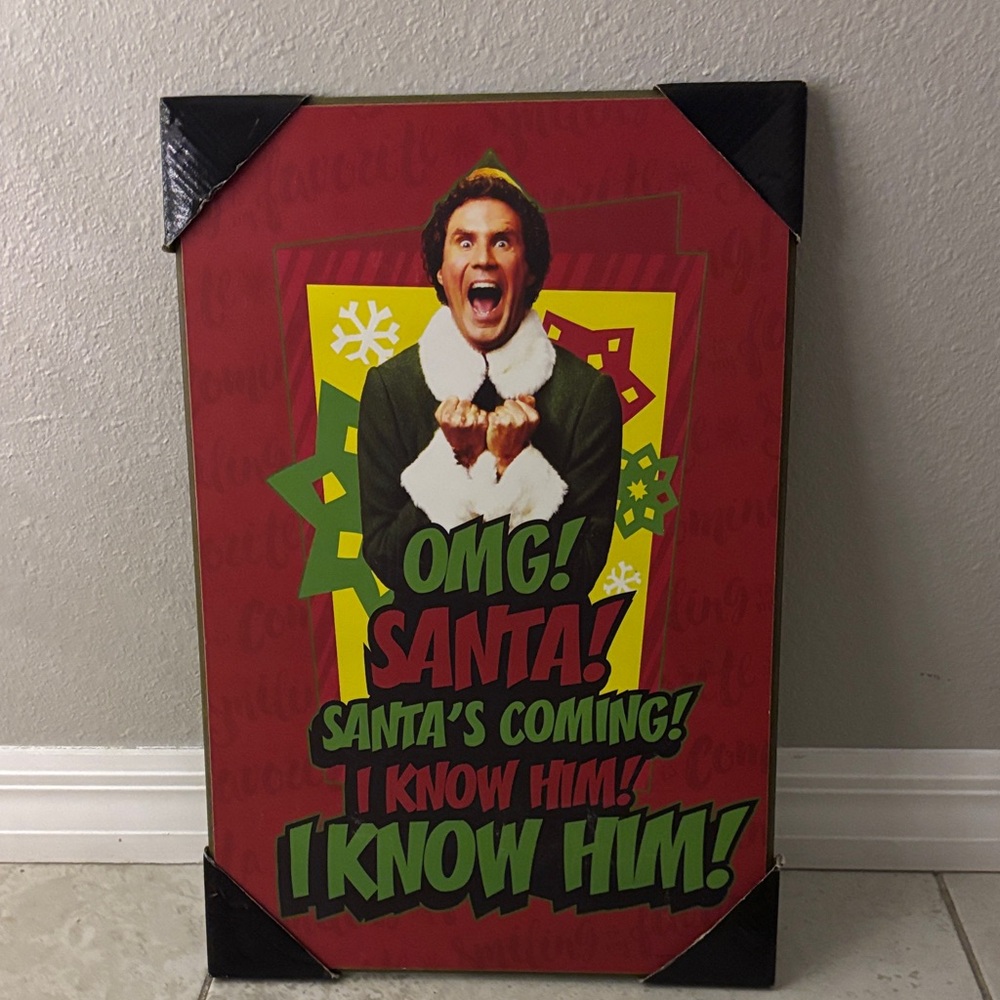Buddy the elf wood wall decor! 13inx19in